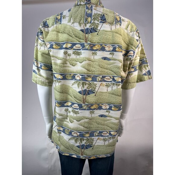 Pierre Cardin Vintage Hawaiian Golf Shirt M Cotton - Picture 2 of 16